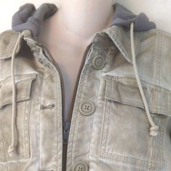 Free People Knit Hooded Twill Jacket - Picture 13 of 16